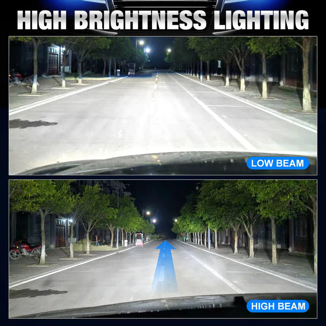 450000LM H7 LED Bulb Headlight Double Copper Tube