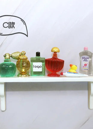 1/12 Dollhouse DIY Emulation Mini Perfume Package Model Miniature Items Dolls House Accessories Makeup Ornaments Toys for Girls