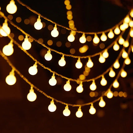 10M 220V Power Ball LED String Lights For Decoration
