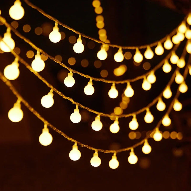 10M 220V Power Ball LED String Lights For Decoration