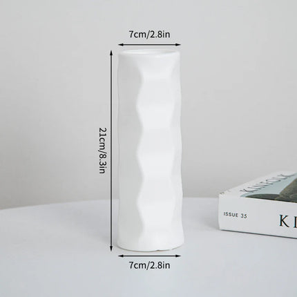 1PC Plastic Spiral White Vase Hydroponic Pot