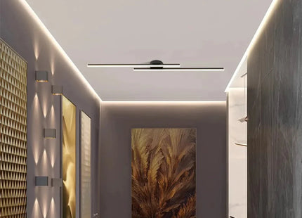 Long Aluminium LED Ceiling Light Modern Creative Design