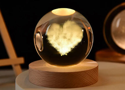 3D Crystal ball Planet Night Light