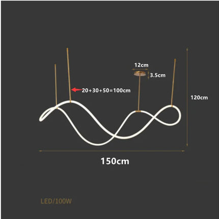 Modern Long Hose Led Ceiling Chandelier