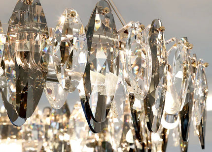 Crystal Gold Silver Designer Chandelier