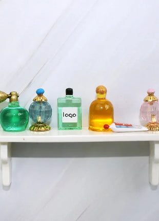 1/12 Dollhouse DIY Emulation Mini Perfume Package Model Miniature Items Dolls House Accessories Makeup Ornaments Toys for Girls