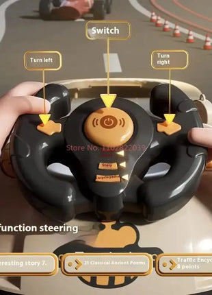 2024 Racing Adventure Children'S Steering Wheel Electric Desktop Game Console Evasion Simulation Driving Toy