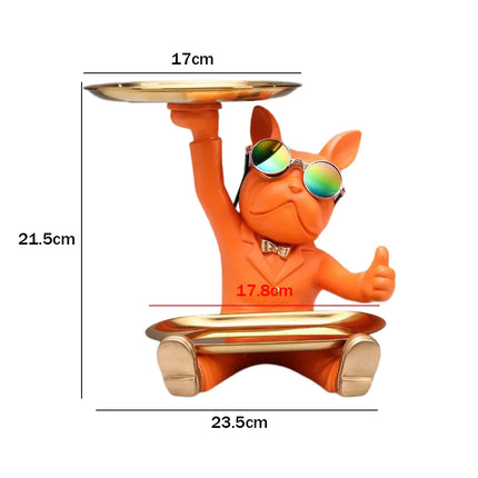 Bulldog Cool Sculpture Dog Ornament
