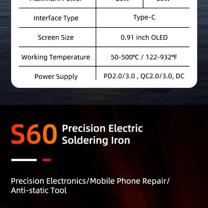 Sequre S20 Nano Electric Soldering Iron Kit