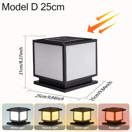 LED Solar Outdoor Light Pillar Solar Lights Waterproof