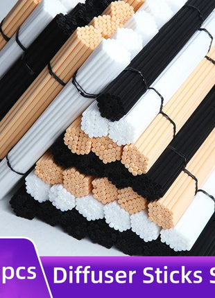 100Pcs Reed Diffuser Sticks Set 3mm 8inch Fiber Reed Diffuser Sticks Fragrance for Bedroom Office Bathroom Home