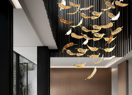 luxury Glass Hanging  Led Chandelier