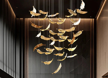 luxury Glass Hanging  Led Chandelier