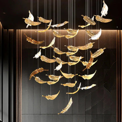 luxury Glass Hanging  Led Chandelier