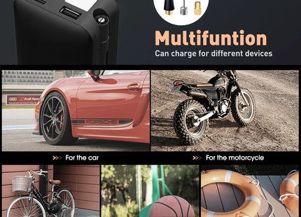Rechargeable Air Pump Tire Inflator Portable Compressor Digital Cordless