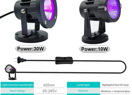 UV LED Lamp with 1.5m Switch Wire Plug for Ultraviolet Light