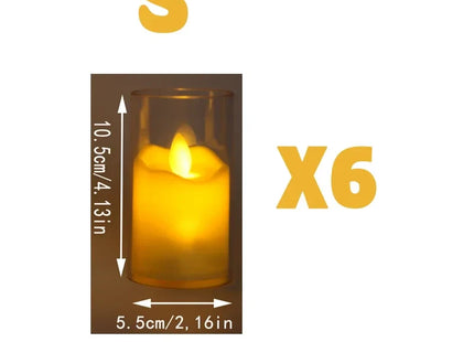 6Pcs Led Flameless Electric candles