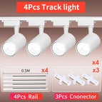 4Pcs White Body-Set / 40W warm light