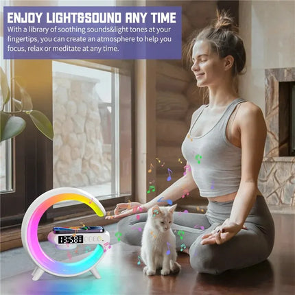 Wireless Charger Pad &  Night Light Lamp Alarm Clock