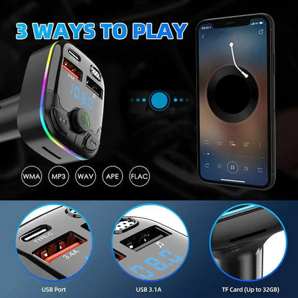 Car PD Type-C Dual USB 3.1A Fast Charger