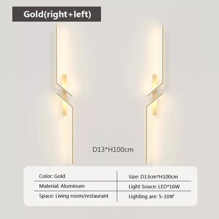 LED Wall Lamp Modern Minimalist Strip Wall Decor Lights