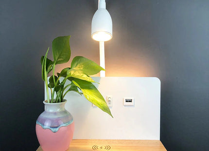 Indoor LED Wall Lamp With USB Interface And Wireless Charging 360° Rotatable