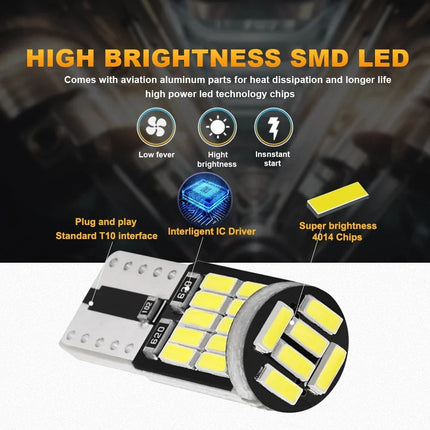 2/6/10/20/30/40/50pcs T10 W5W 194 501 Led Canbus