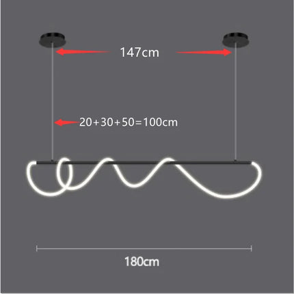 Modern Long Hose Led Ceiling Chandelier