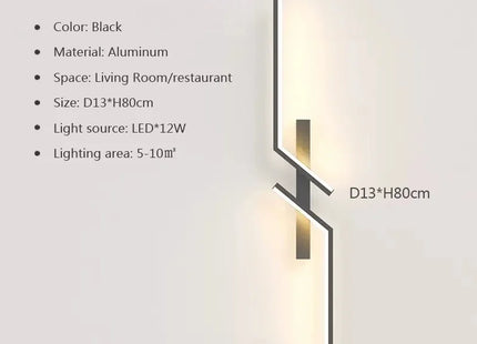 LED Wall Lamp Modern Minimalist Strip Wall Decor Lights