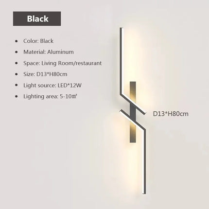LED Wall Lamp Modern Minimalist Strip Wall Decor Lights