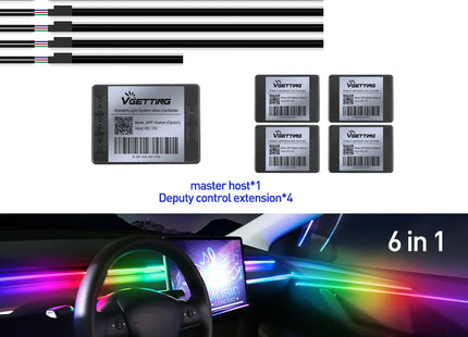 Car Ambient Lights RGB 64 Color Universal LED Interior