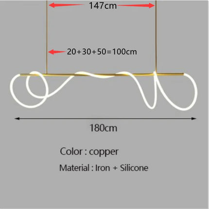 Modern Long Hose Led Ceiling Chandelier