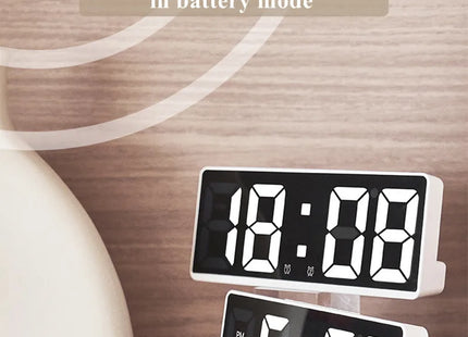 Mirror Digital Alarm Clock Voice Control