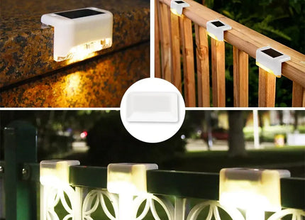 Warm White LED Solar Step Lamp