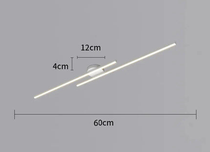 Long Aluminium LED Ceiling Light Modern Creative Design