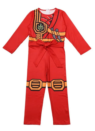 Cartoon Anime Printed Boy Ninja Costume Game Mask and Ninja Fork Accessory Set Halloween Set Party Funny Set for Boys and Girls