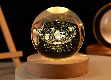 3D Crystal ball Planet Night Light