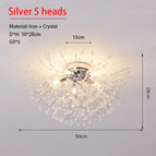 Silver 5 heads / Warm White / 220V