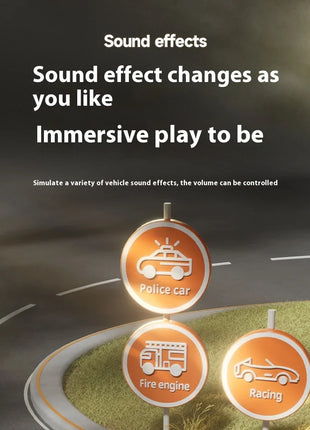 2024 Racing Adventure Children'S Steering Wheel Electric Desktop Game Console Evasion Simulation Driving Toy