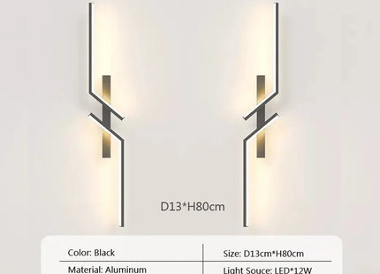 LED Wall Lamp Modern Minimalist Strip Wall Decor Lights
