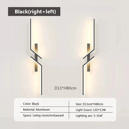 LED Wall Lamp Modern Minimalist Strip Wall Decor Lights