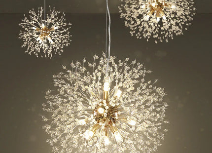 Modern Sky Star Fireball Crystal Pendant LED Light