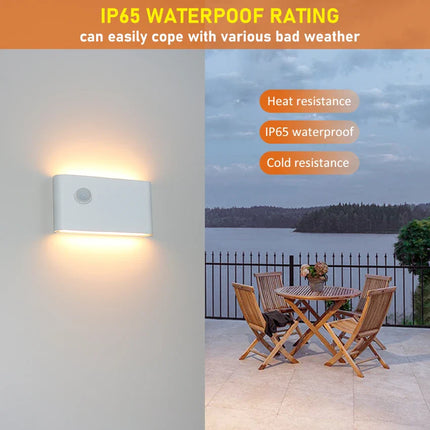 Modern LED Outdoor Motion Sensor Waterproof Wall Lamp