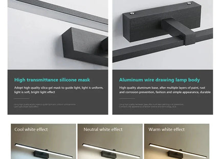 Modern LED Bathroom Hardware Wall Lamp