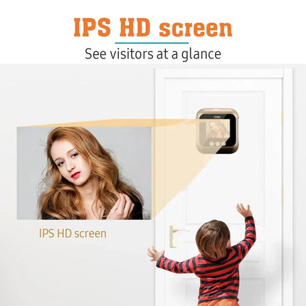 Door Camera Doorbell with Wireless Monitor Live Night Vision for Home Office