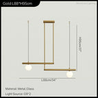 Golden 2 heads A / White glass / Warm Light
