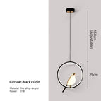 Circular-Black Gold / Tricolor Light