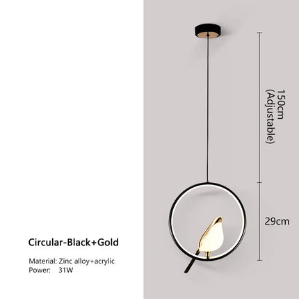 Bird LED Cord Pendant Lamps Indoors Hanging Light