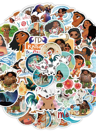 10/30/50pcs Disney Cartoon Moana Stickers Waterproof Decals Laptop Motorcycle Phone Notebook Decoration Anime Sticker Kids Toy