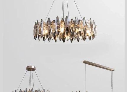 Crystal Gold Silver Designer Chandelier